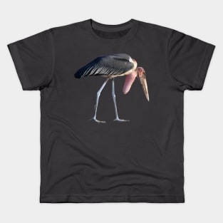 Marabou wading scavenger stork African Ugly Bird Africa Kids T-Shirt